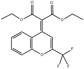 DIETHYL 2-[2-TRIFLUOROMETHYL-4H-CHROMENE-4-YLIDENE]MALONATE Struktur