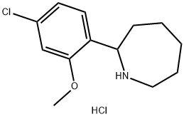 2-(4-CHLORO-2-METHOXYPHENYL)AZEPANE HYDROCHLORIDE Struktur