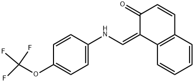 1-(((4-(TRIFLUOROMETHOXY)PHENYL)AMINO)METHYLENE)NAPHTHALEN-2-ONE Struktur