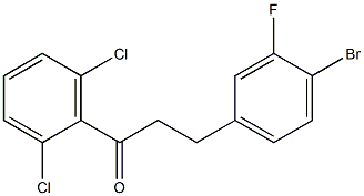 3-(4-BROMO-3-FLUOROPHENYL)-2',6'-DICHLOROPROPIOPHENONE Struktur