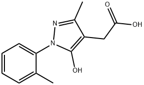 (5-HYDROXY-3-METHYL-1-O-TOLYL-1H-PYRAZOL-4-YL)-ACETIC ACID Struktur