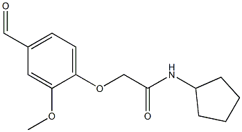 N-CYCLOPENTYL-2-(4-FORMYL-2-METHOXYPHENOXY)ACETAMIDE Struktur