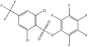 PENTAFLUOROPHENYL 2,6-DICHLORO-4-TRIFLUOROMETHYL-BENZENESULFONATE Struktur