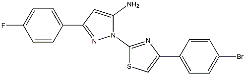 1-[4-(4-BROMOPHENYL)-1,3-THIAZOL-2-YL]-3-(4-FLUOROPHENYL)-1H-PYRAZOL-5-AMINE Struktur