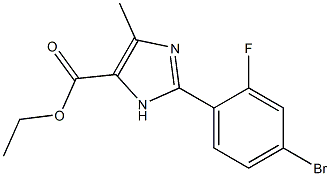 2-(4-BROMO-2-FLUOROPHENYL)-5-METHYL-3H-IMIDAZOLE-4-CARBOXYLIC ACID ETHYL ESTER Struktur