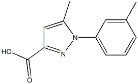 5-METHYL-1-M-TOLYL-1H-PYRAZOLE-3-CARBOXYLIC ACID Struktur