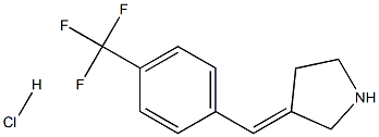 (E)-3-(4-(TRIFLUOROMETHYL)BENZYLIDENE)PYRROLIDINE HYDROCHLORIDE Struktur