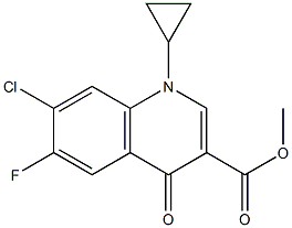 METHYL 7-CHLORO-6-FLUORO-1-CYCLOPROPYL-1,4-DIHYDROGEN-4-OXO-3-QUINOLINE CARBOXYLATE Struktur