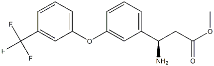 METHYL (3R)-3-AMINO-3-(3-[3-(TRIFLUOROMETHYL)PHENOXY]PHENYL)PROPANOATE Struktur