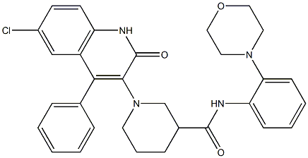 1-(6-CHLORO-2-OXO-4-PHENYL-1,2-DIHYDROQUINOLIN-3-YL)-N-(2-MORPHOLINOPHENYL)PIPERIDINE-3-CARBOXAMIDE Struktur