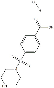 4-(PIPERAZIN-1-YLSULFONYL)BENZOIC ACID HYDROCHLORIDE Struktur