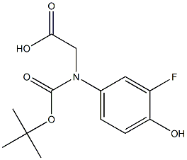 (S)-(BOC)-3-FLUORO-4-HYDROXYPHENYLGLYCINE Struktur