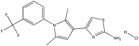 4-[2,5-DIMETHYL-1-[3-(TRIFLUOROMETHYL)PHENYL]-1H-PYRROL-3-YL]-1,3-THIAZOL-2-AMINE HYDROCHLORIDE Struktur