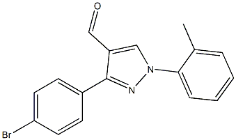 3-(4-BROMOPHENYL)-1-O-TOLYL-1H-PYRAZOLE-4-CARBALDEHYDE Struktur