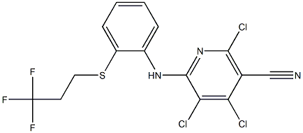 2,4,5-TRICHLORO-6-({2-[(3,3,3-TRIFLUOROPROPYL)THIO]PHENYL}AMINO)NICOTINONITRILE|