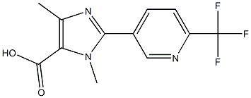 3,5-DIMETHYL-2-(6-TRIFLUOROMETHYL-PYRIDIN-3-YL)-3H-IMIDAZOLE-4-CARBOXYLIC ACID Struktur