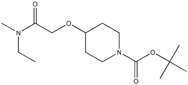 4-[(ETHYL-METHYL-CARBAMOYL)-METHOXY]-PIPERIDINE-1-CARBOXYLIC ACID TERT-BUTYL ESTER Struktur