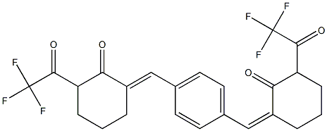 1,4-BIS[(2-(TRIFLUOROACETYL)CYCLOHEXANE-1-ONE-6-(E)-YLIDENE)METHYL]BENZENE Struktur