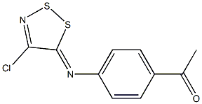 1-(4-([(5Z)-4-CHLORO-5H-1,2,3-DITHIAZOL-5-YLIDENE]AMINO)PHENYL)ETHANONE Struktur