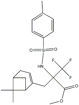 METHYL 2-[(6,6-DIMETHYLBICYCLO-[3.1.1]-HEPT-2-ENE-2-YL)METHYL]-3,3,3-TRIFLUORO-2-(TOSYLAMINO)PROPANOATE Struktur