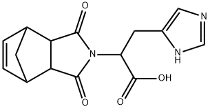 2-(3,5-DIOXO-4-AZATRICYCLO[5.2.1.0(2,6)]DEC-8-EN-4-YL)-3-(1H-IMIDAZOL-5-YL)PROPANOIC ACID Struktur