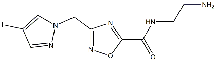 N-(2-AMINOETHYL)-3-[(4-IODO-1H-PYRAZOL-1-YL)METHYL]-1,2,4-OXADIAZOLE-5-CARBOXAMIDE Struktur