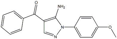 (5-AMINO-1-(4-METHOXYPHENYL)-1H-PYRAZOL-4-YL)(PHENYL)METHANONE Struktur