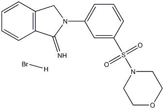 2-[3-(MORPHOLIN-4-YLSULFONYL)PHENYL]ISOINDOLIN-1-IMINE HYDROBROMIDE Struktur