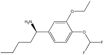 (1R)-1-[4-(DIFLUOROMETHOXY)-3-ETHOXYPHENYL]PENTYLAMINE Struktur