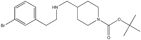 1-BOC-4-([2-(3-BROMO-PHENYL)-ETHYLAMINO]-METHYL)-PIPERIDINE Struktur