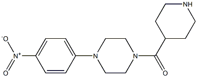 [4-(4-NITRO-PHENYL)-PIPERAZIN-1-YL]-PIPERIDIN-4-YL-METHANONE Struktur