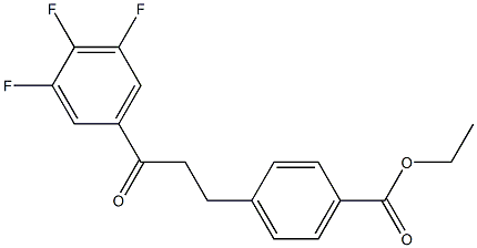 3-(4-CARBOETHOXYPHENYL)-3',4',5'-TRIFLUOROPROPIOPHENONE Struktur