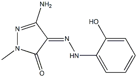 (4Z)-3-AMINO-1-METHYL-1H-PYRAZOLE-4,5-DIONE 4-[(2-HYDROXYPHENYL)HYDRAZONE] Struktur