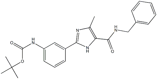 [3-(5-BENZYLCARBAMOYL-4-METHYL-1H-IMIDAZOL-2-YL)-PHENYL]-CARBAMIC ACID TERT-BUTYL ESTER Struktur