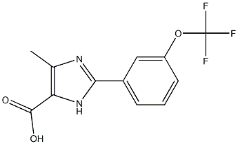 5-METHYL-2-(3-TRIFLUOROMETHOXYPHENYL)-3H-IMIDAZOLE-4-CARBOXYLIC ACID Struktur