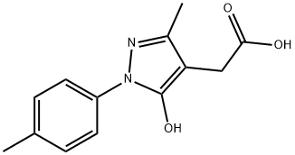 (5-HYDROXY-3-METHYL-1-P-TOLYL-1H-PYRAZOL-4-YL)-ACETIC ACID Struktur