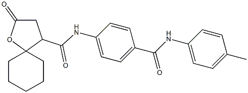 2-OXO-N-[4-(4-TOLUIDINOCARBONYL)PHENYL]-1-OXASPIRO[4.5]DECANE-4-CARBOXAMIDE Struktur