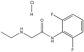 N-(2,6-DIFLUOROPHENYL)-2-(ETHYLAMINO)ACETAMIDE HYDROCHLORIDE Struktur