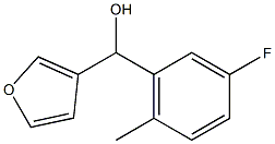 3-FLUORO-6-METHYLPHENYL-(3-FURYL)METHANOL Struktur