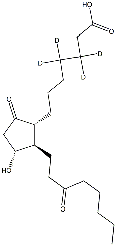 13,14-DIHYDRO-15-KETO PROSTAGLANDIN E1-D4 Struktur