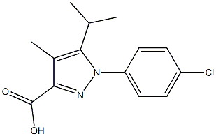 1-(4-CHLORO-PHENYL)-5-ISOPROPYL-4-METHYL-1H-PYRAZOLE-3-CARBOXYLIC ACID Struktur