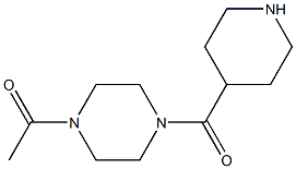 1-[4-(PIPERIDINE-4-CARBONYL)-PIPERAZIN-1-YL]-ETHANONE Struktur