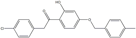 1-(4-(4-METHYLBENZYLOXY)-2-HYDROXYPHENYL)-2-(4-CHLOROPHENYL)ETHANONE Struktur