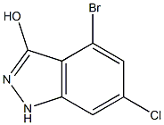 4-BROMO-6-CHLORO-3-HYDROXY (1H)INDAZOLE Struktur