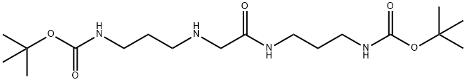 N,N'-BIS[3-(BOC-AMINO)PROPYL]GLYCINAMIDE Struktur