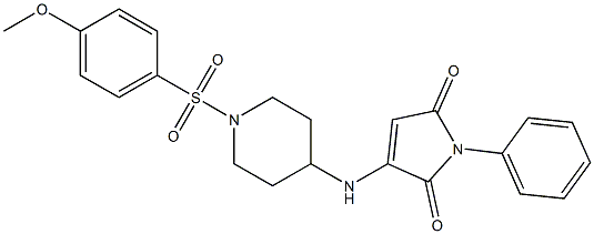 3-(1-(4-METHOXYPHENYLSULFONYL)PIPERIDIN-4-YLAMINO)-1-PHENYL-1H-PYRROLE-2,5-DIONE Struktur