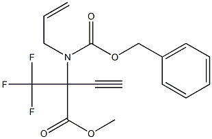 METHYL 2-(ALLYL[(BENZYLOXY)CARBONYL]AMINO)-2-(TRIFLUOROMETHYL)BUT-3-YNOATE Struktur