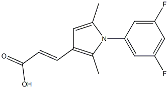 (2E)-3-[1-(3,5-DIFLUOROPHENYL)-2,5-DIMETHYL-1H-PYRROL-3-YL]ACRYLIC ACID Struktur