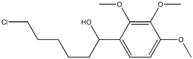 6-CHLORO-1-(2,3,4-TRIMETHOXYPHENYL)-1-HEXANOL Struktur