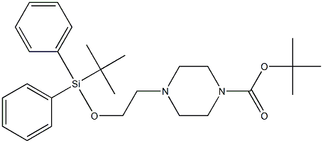 4-[2-(TERT-BUTYL-DIPHENYL-SILANYLOXY)-ETHYL]-PIPERAZINE-1-CARBOXYLIC ACID TERT-BUTYL ESTER Struktur